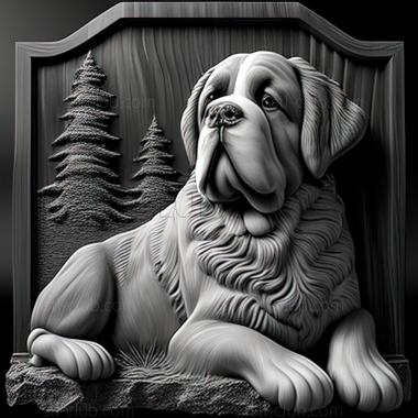 3D model st St Bernard dog (STL)